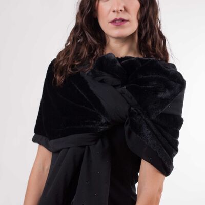 Black Winter Party Shawl