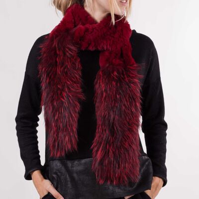 Fox and Rex Fur Scarf - RED