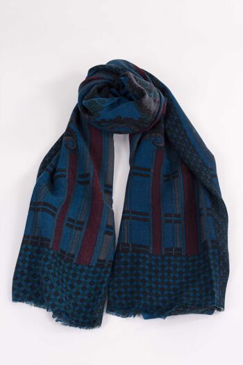 Foulard en laine Philadelphia - BLEU 1