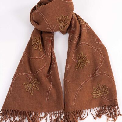 Embroidered Wool Stole