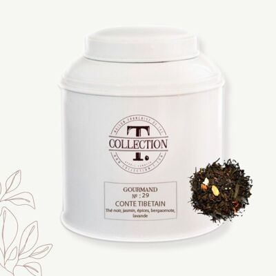 Black tea (Organic) - Jasmine, cinnamon, bergamot, lavender - Tibetan Tale - 100g box