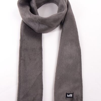 Chloe Faux Leather Scarf - GRAY