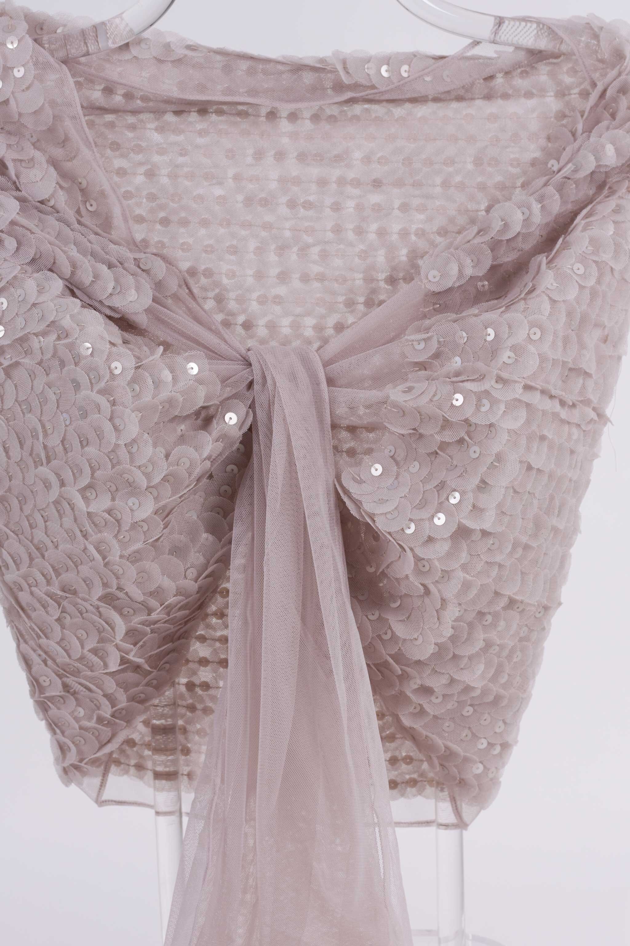 Graue Krimparty-Stola