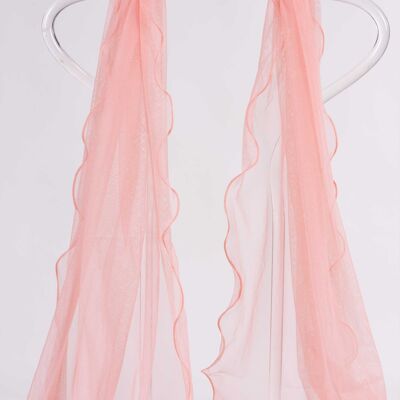 Scialle Tulle Onde - ROSA