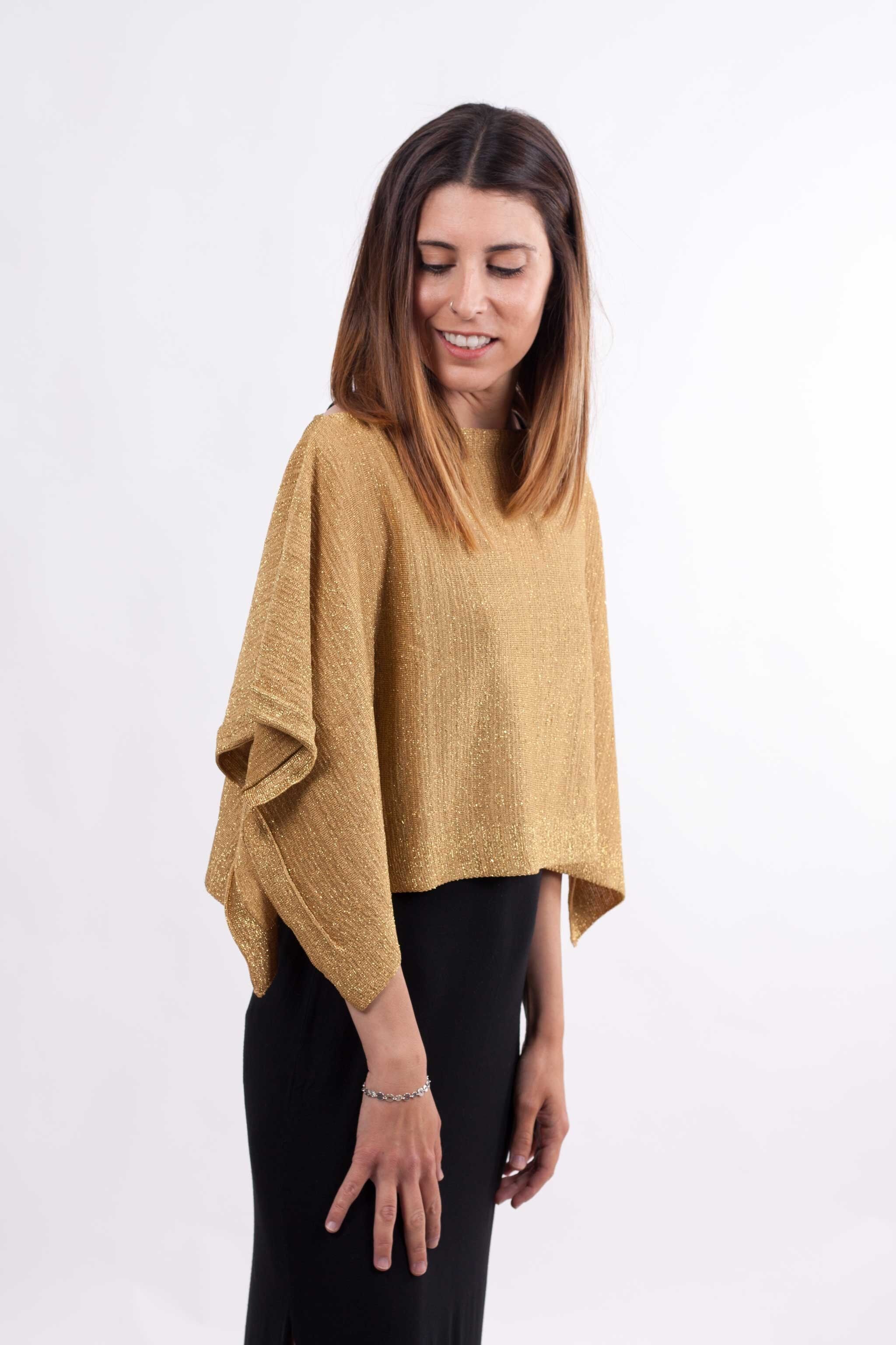 Poncho Abril Lurex - GOLD