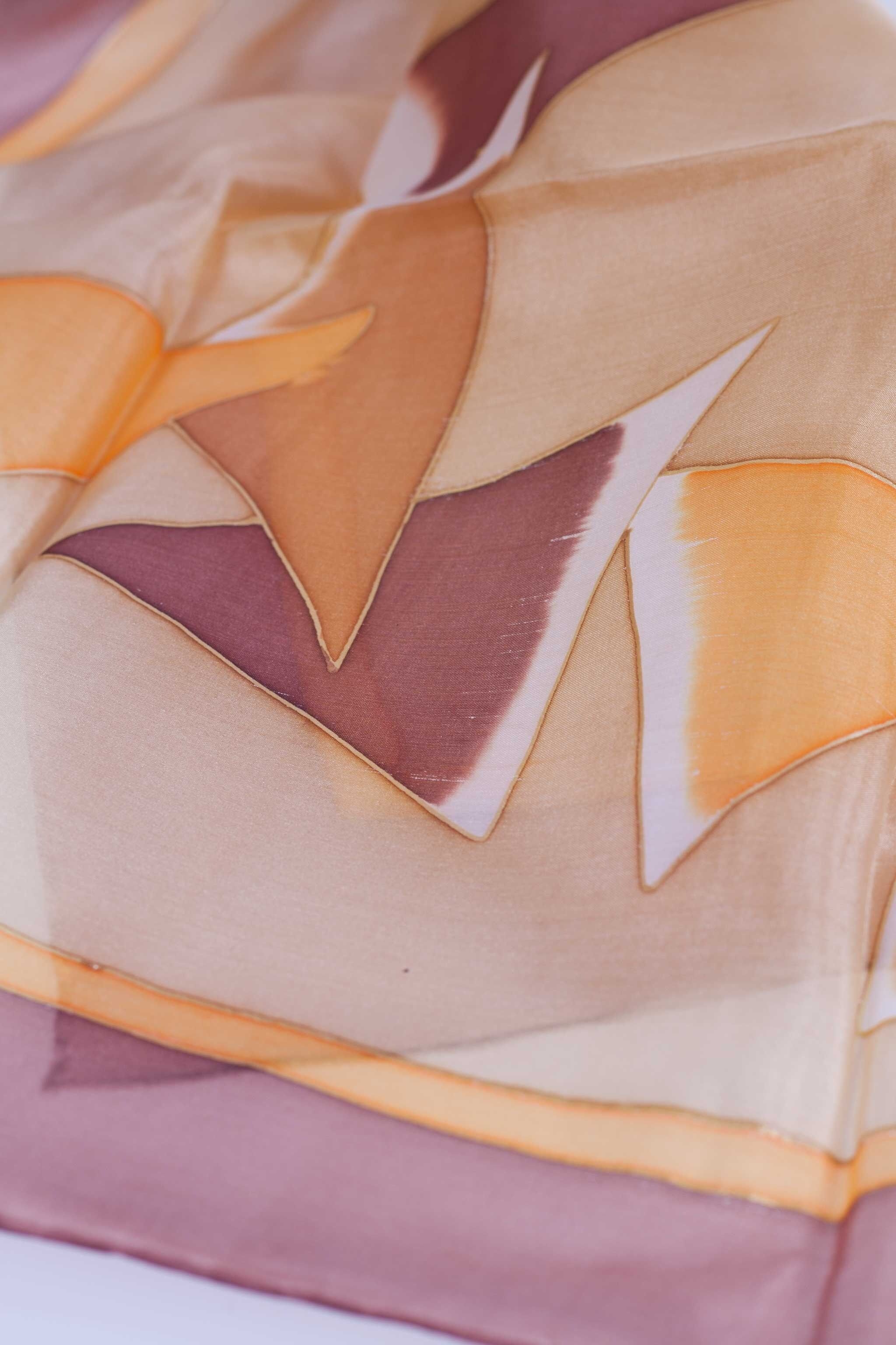 Handbemalter Naturseidenschal