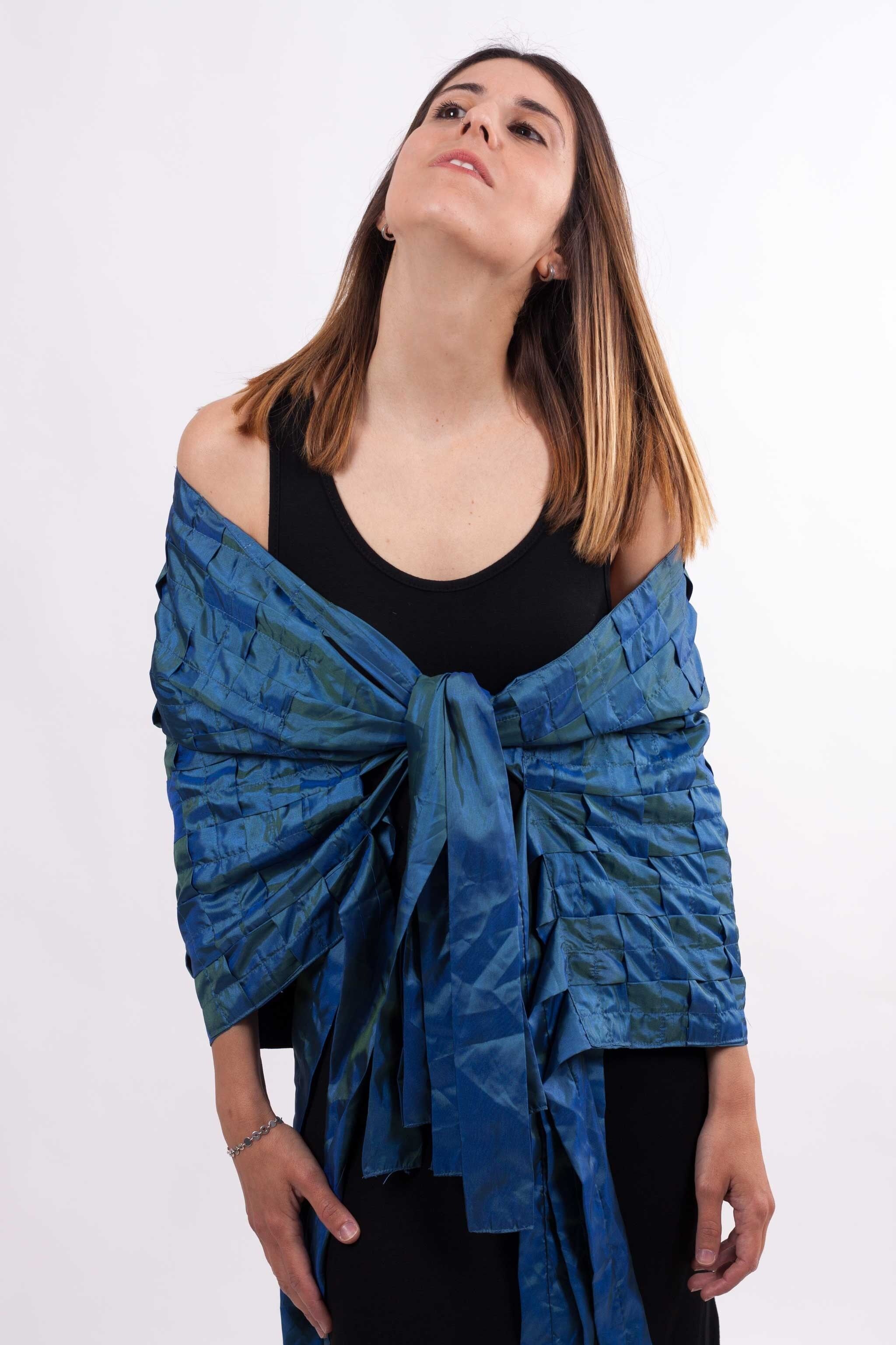 Grüne und blaue Lackmus-Party-Stola