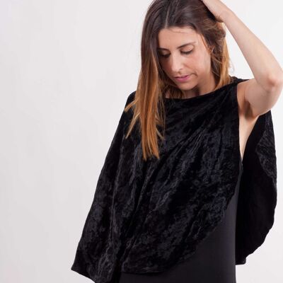 Party Velvet Cape - BLACK