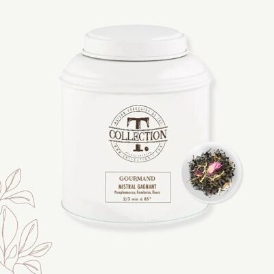 Tè bianco - Pompelmo, lampone, fiori - Mistral Gagnant - scatola da 100g