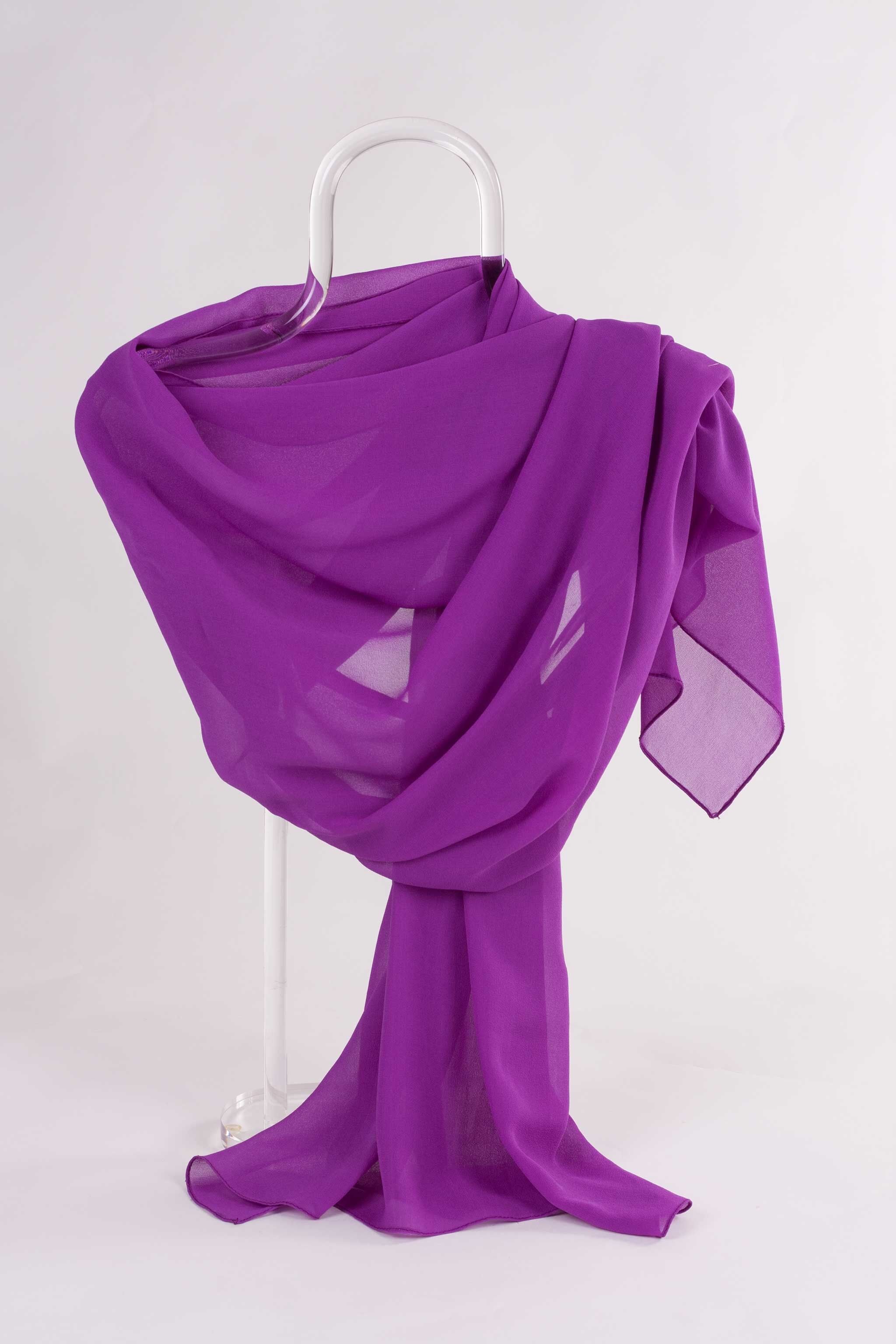 Stola in georgette di seta - VIOLA