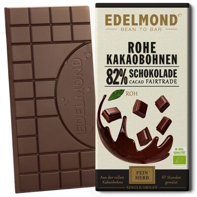 Rohe Bitter-Schokolade 82% Kakao / Langzeitgeführt Bio