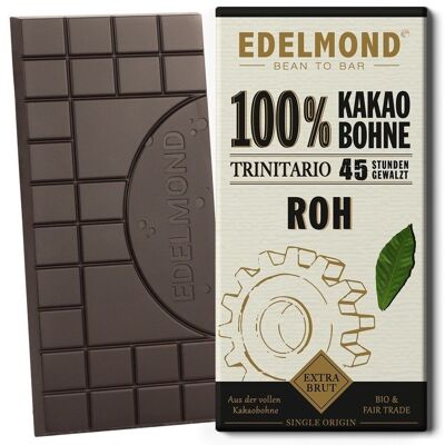 Raw 100% dark chocolate / vegan, raw, organic