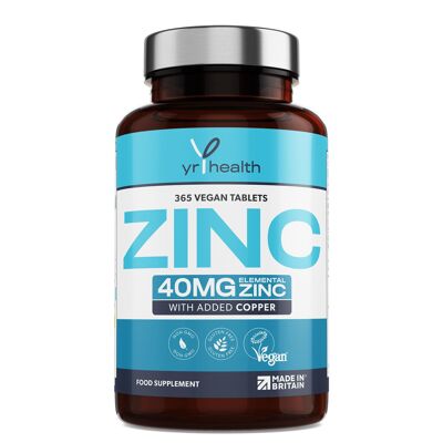 Zinc vegano con tabletas de cobre añadidas - Suministro para 1 año