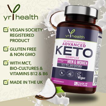 Complexe Keto avancé - Soutenir votre alimentation - 60 capsules végétaliennes 2