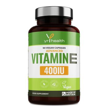 Vitamine E végétalienne 400iu - 90 Capsules végétaliennes 1