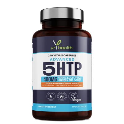 Advanced 5 HTP 400mg Estratto di semi di Griffonia - 240 Capsule Vegan