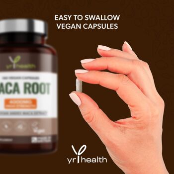 Extrait de racine de maca des Andes péruviennes 4000 mg de la plus haute résistance - 180 capsules végétaliennes 4