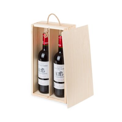 Caja de vino para dos botellas, RAN10854