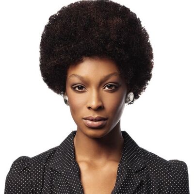 100% human hair natural looking afro-textured wig - colour 1