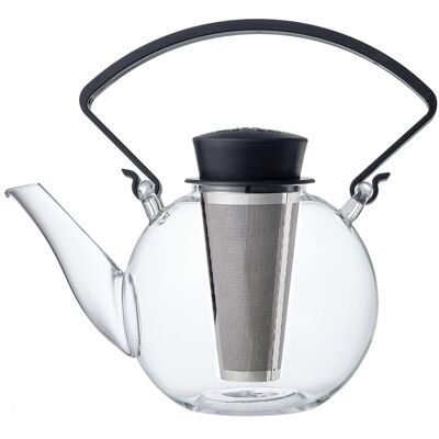 Tea 4 U glass teapot with handle 1L - Black