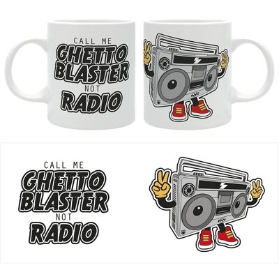Retro music - Mug 320 ml – Happy Mix – Ghetto Blaster - boîte x2