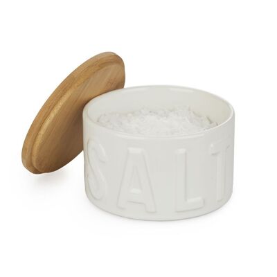 Salière - Salt cellar-Salt Jar-Box für Salz, Salt XL white