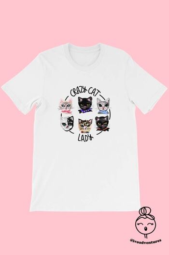 Crazy Cat Lady - Tshirt rétro 2