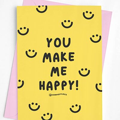 Happy Smile Jaune - Carte