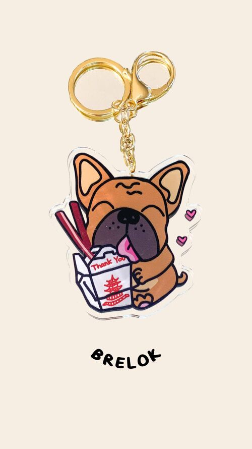 Keychain - Frenchie Lunch