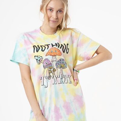 Nichts ist echt - Pilz - Regenbogen - Tie Dye - T-Shirt