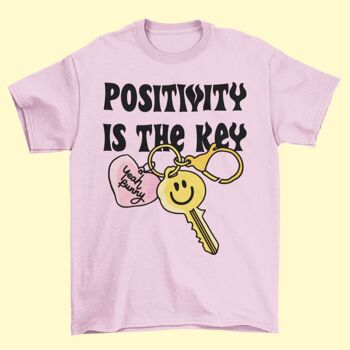 La positivité est la clé - Rose - Tshirt 1