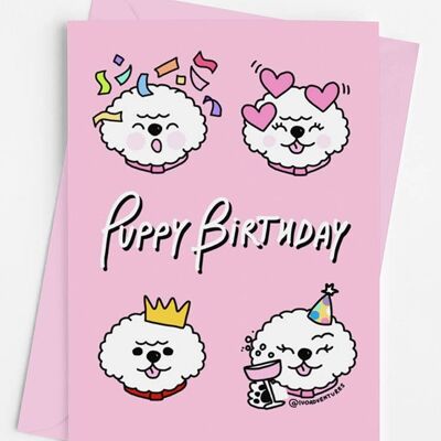 Puppy Bijon - Birthday Card