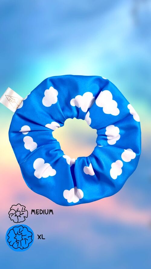 Scrunchie - XL - Blue Clouds