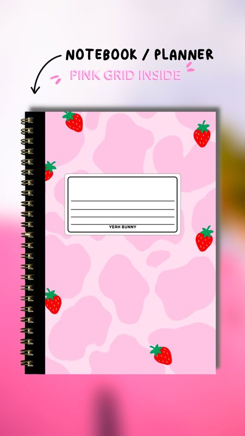 Spiral Notebook - Strawberry Cow