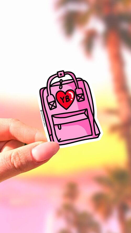 Sticker -  Backpack - Pink