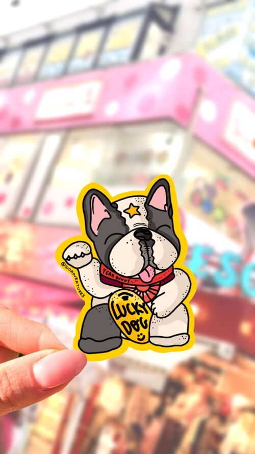 Sticker -  Lucky Dog - Maneki Neko
