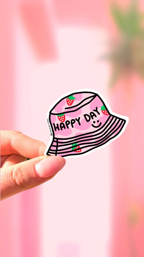 Sticker -  Strawberry Hat