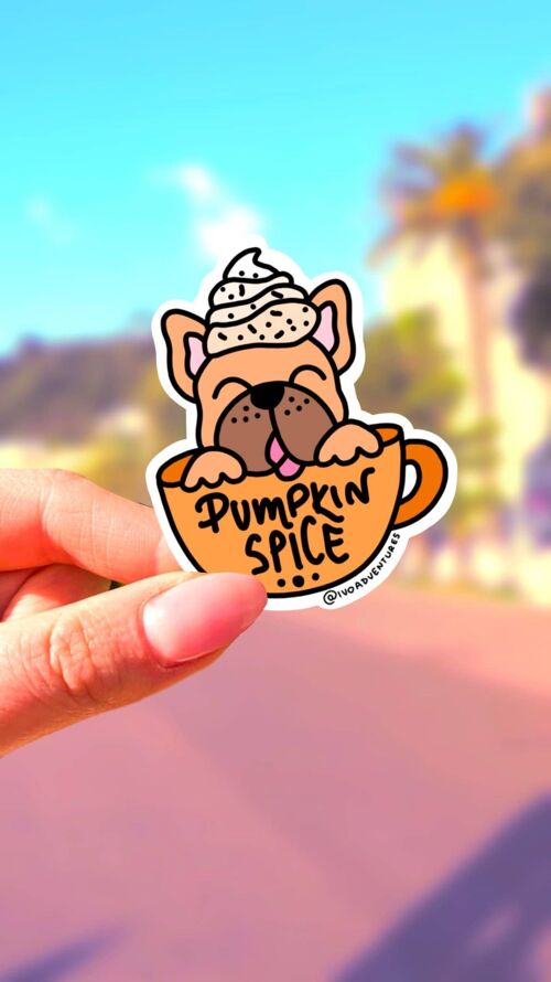 Sticker - Frenchie Pumpkin Spice