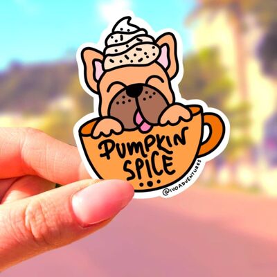 Sticker - Frenchie Pumpkin Spice
