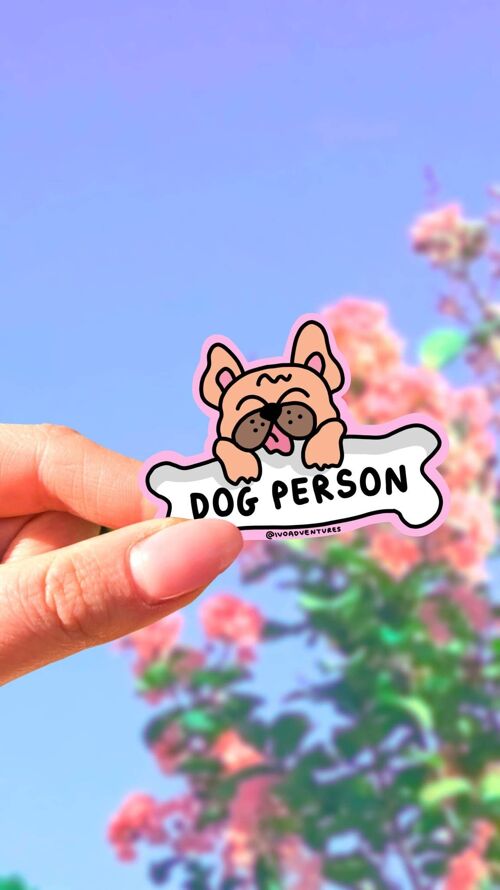 Sticker Kawaii Frenchie Dog Person