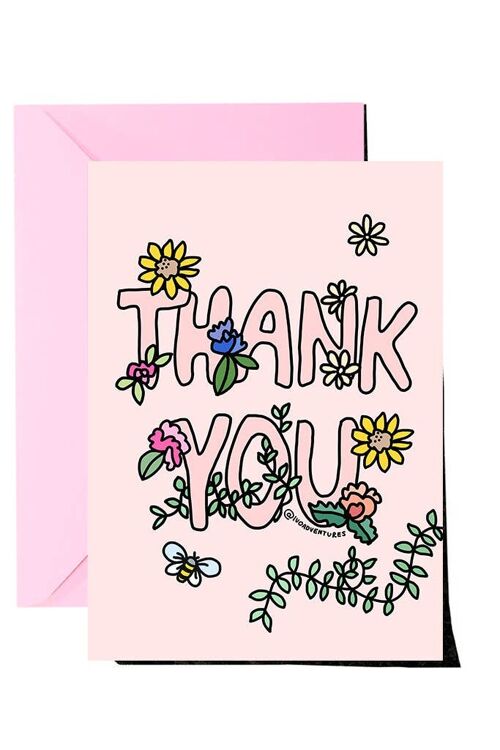 Thank you - Flowers - Card