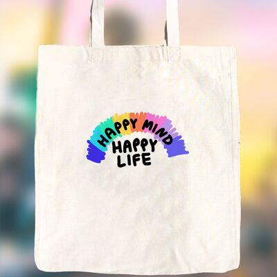 Tote Bag - Happy Mind - Rainbow