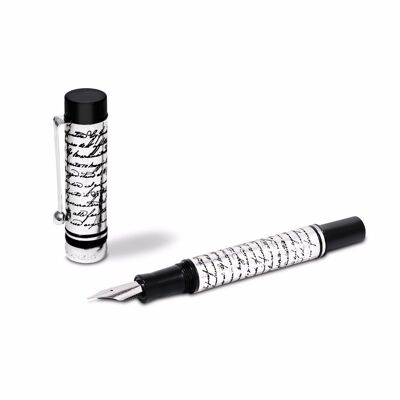 Campo Marzio Filigree Fountain Pen - Silver Scritta