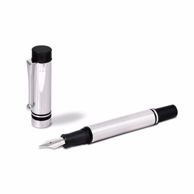 Campo Marzio Filigree Fountain Pen - Silver Multiline