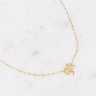 Golden Lotus necklace - small ginko
