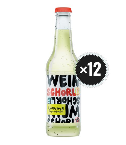Winzinger Weine Schorlä Weißwein & Minze Holunder 0,33l / 12er Pack