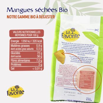 FRUITS SECS / Mangue sechee bio 14x150g la favorite 5