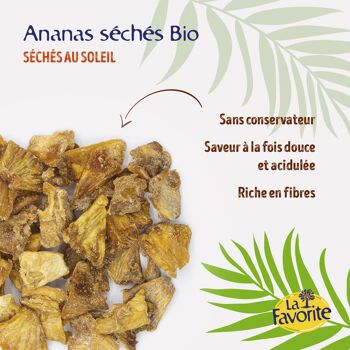 FRUITS SECS / Ananas seches bio 14x125g la favorite 3