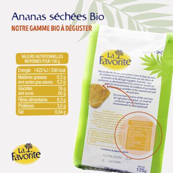 FRUITS SECS / Ananas seches bio 14x125g la favorite 5