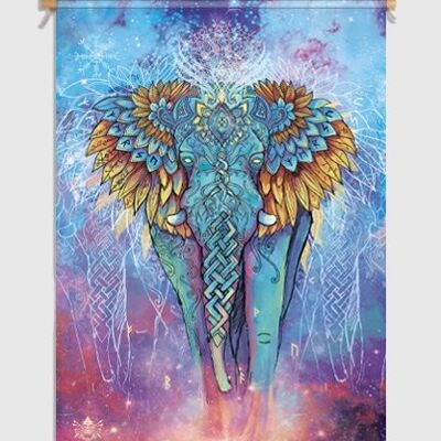 Póster textil espíritu elefante - L 90 x 120 cm